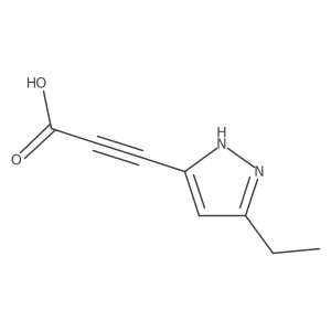 3-(5-ethyl-1H-pyrazol-3-yl)prop-2-ynoic acid结构式