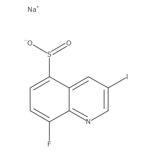 Sodium 8-fluoro-3-iodoquinoline-5-sulfinate结构式