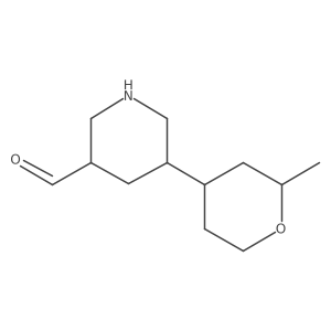 5-(2-Methyloxan-4-yl)piperidine-3-carbaldehyde结构式