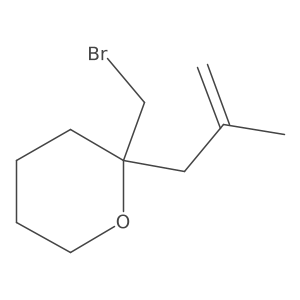 2-(Bromomethyl)-2-(2-methylprop-2-en-1-yl)oxane Structure