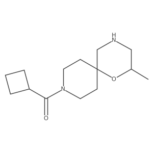 9-Cyclobutanecarbonyl-2-methyl-1-oxa-4,9-diazaspiro[5.5]undecane结构式