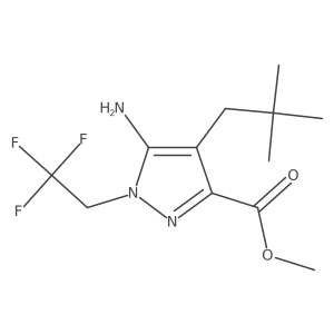 methyl 5-amino-4-(2,2-dimethylpropyl)-1-(2,2,2-trifluoroethyl)-1H-pyrazole-3-carboxylate Structure