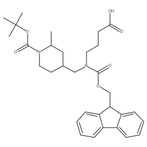 4-[({1-[(tert-butoxy)carbonyl]-2-methylpiperidin-4-yl}methyl)({[(9H-fluoren-9-yl)methoxy]carbonyl})amino]butanoic acid Structure