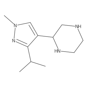 2-[1-methyl-3-(propan-2-yl)-1H-pyrazol-4-yl]piperazine Structure