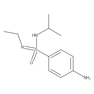 4-amino-N-ethyl-N-(propan-2-yl)benzene-1-sulfonoimidamide结构式