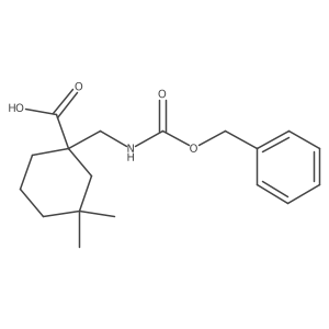 1-({[(Benzyloxy)carbonyl]amino}methyl)-3,3-dimethylcyclohexane-1-carboxylic acid Structure