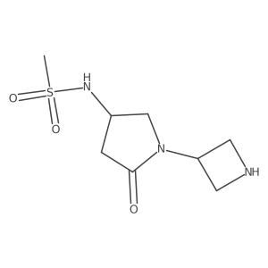 N-[1-(azetidin-3-yl)-5-oxopyrrolidin-3-yl]methanesulfonamide结构式