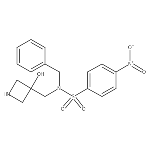 N-benzyl-N-[(3-hydroxyazetidin-3-yl)methyl]-4-nitrobenzene-1-sulfonamide结构式