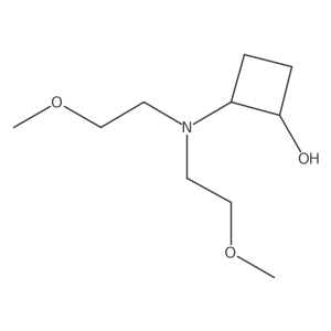 trans-2-[Bis(2-methoxyethyl)amino]cyclobutan-1-ol Structure