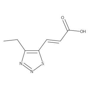 (2E)-3-(4-ethyl-1,2,3-thiadiazol-5-yl)prop-2-enoic acid结构式