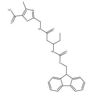 2-{[(3S)-3-({[(9H-fluoren-9-yl)methoxy]carbonyl}amino)pentanamido]methyl}-4-methyl-1,3-thiazole-5-carboxylic acid结构式