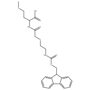 (2R)-2-(2-{[2-({[(9H-fluoren-9-yl)methoxy]carbonyl}amino)ethyl]sulfanyl}acetamido)-4-(methylsulfanyl)butanoic acid结构式