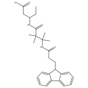 (3R)-3-[3-({[(9H-fluoren-9-yl)methoxy]carbonyl}amino)-2,2,3-trimethylbutanamido]pentanoic acid Structure