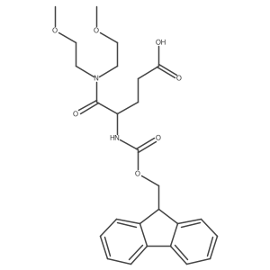 4-[bis(2-methoxyethyl)carbamoyl]-4-({[(9H-fluoren-9-yl)methoxy]carbonyl}amino)butanoic acid结构式