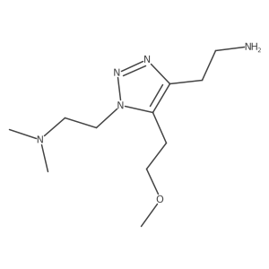 2-{1-[2-(dimethylamino)ethyl]-5-(2-methoxyethyl)-1H-1,2,3-triazol-4-yl}ethan-1-amine Structure