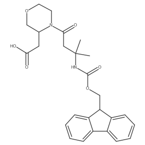 2-{4-[3-({[(9H-fluoren-9-yl)methoxy]carbonyl}amino)-3-methylbutanoyl]morpholin-3-yl}acetic acid结构式