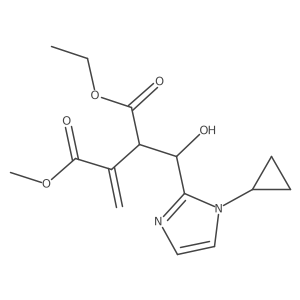 1-ethyl 4-methyl 2-[(1-cyclopropyl-1H-imidazol-2-yl)(hydroxy)methyl]-3-methylidenebutanedioate Structure