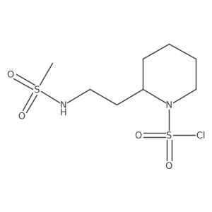 2-(2-Methanesulfonamidoethyl)piperidine-1-sulfonyl chloride Structure