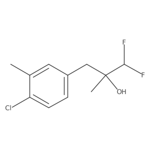 3-(4-Chloro-3-methylphenyl)-1,1-difluoro-2-methylpropan-2-ol Structure