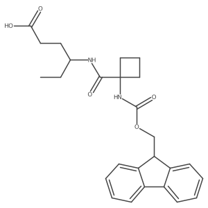 4-{[1-({[(9H-fluoren-9-yl)methoxy]carbonyl}amino)cyclobutyl]formamido}hexanoic acid Structure