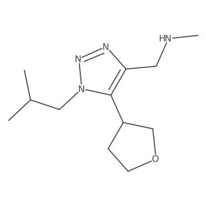 methyl({[1-(2-methylpropyl)-5-(oxolan-3-yl)-1H-1,2,3-triazol-4-yl]methyl})amine结构式
