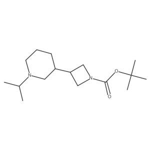 3-[1-(1-Methylethyl)-3-piperidinyl]-1-azetidinecarboxylic acid 1,1-dimethylethyl ester Structure