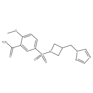 5-((3-((1H-1,2,4-triazol-1-yl)methyl)azetidin-1-yl)sulfonyl)-2-methoxybenzamide Structure