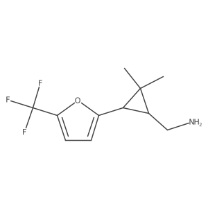 rac-[(1R,3R)-2,2-dimethyl-3-[5-(trifluoromethyl)furan-2-yl]cyclopropyl]methanamine结构式
