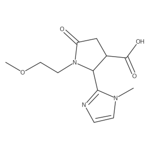 (2S,3S)-1-(2-Methoxyethyl)-2-(1-methylimidazol-2-yl)-5-oxopyrrolidine-3-carboxylic acid结构式