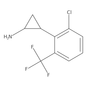 rac-(1R,2S)-2-[2-chloro-6-(trifluoromethyl)phenyl]cyclopropan-1-amine Structure