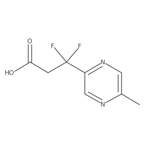 3,3-Difluoro-3-(5-methylpyrazin-2-yl)propanoic acid结构式