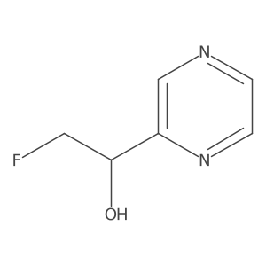 2-Fluoro-1-(pyrazin-2-yl)ethan-1-ol结构式