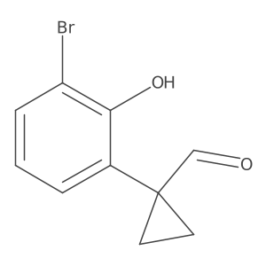 1-(3-Bromo-2-hydroxyphenyl)cyclopropane-1-carbaldehyde Structure