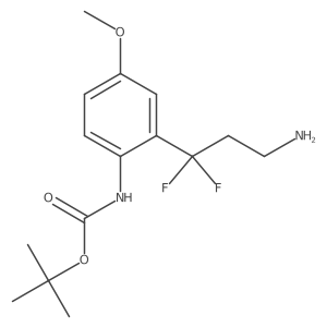 tert-butyl N-[2-(3-amino-1,1-difluoropropyl)-4-methoxyphenyl]carbamate Structure