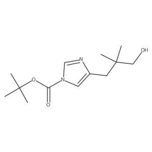 tert-butyl 4-(3-hydroxy-2,2-dimethylpropyl)-1H-imidazole-1-carboxylate结构式