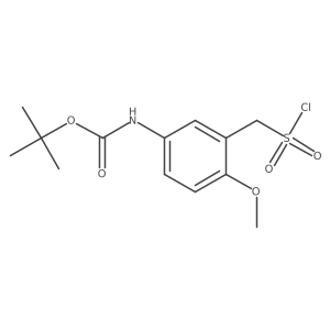 tert-butyl N-{3-[(chlorosulfonyl)methyl]-4-methoxyphenyl}carbamate结构式