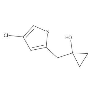 1-[(4-Chlorothiophen-2-yl)methyl]cyclopropan-1-ol结构式