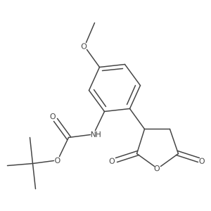 tert-butyl N-[2-(2,5-dioxooxolan-3-yl)-5-methoxyphenyl]carbamate结构式