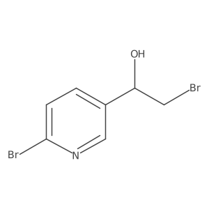 2-Bromo-1-(6-bromopyridin-3-yl)ethan-1-ol结构式