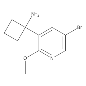 1-(5-Bromo-2-methoxypyridin-3-yl)cyclobutan-1-amine Structure