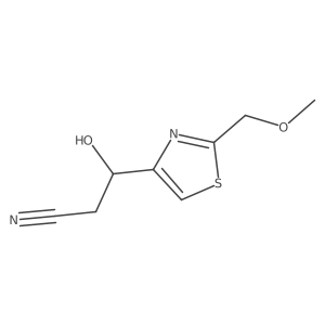 3-Hydroxy-3-[2-(methoxymethyl)-1,3-thiazol-4-yl]propanenitrile Structure