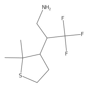2-(2,2-Dimethylthiolan-3-yl)-3,3,3-trifluoropropan-1-amine Structure