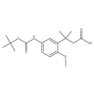 3-(5-{[(Tert-butoxy)carbonyl]amino}-2-methoxyphenyl)-3-methylbutanoic acid Structure