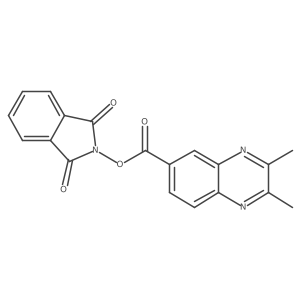 1,3-dioxo-2,3-dihydro-1H-isoindol-2-yl 2,3-dimethylquinoxaline-6-carboxylate结构式