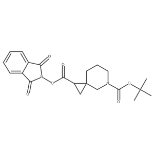 5-tert-butyl 1-(1,3-dioxo-2,3-dihydro-1H-isoindol-2-yl) 5-azaspiro[2.5]octane-1,5-dicarboxylate结构式