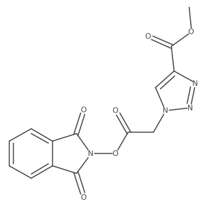 methyl 1-{2-[(1,3-dioxo-2,3-dihydro-1H-isoindol-2-yl)oxy]-2-oxoethyl}-1H-1,2,3-triazole-4-carboxylate结构式