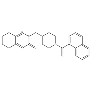 2-{[1-(Naphthalene-1-carbonyl)piperidin-4-yl]methyl}-2,3,5,6,7,8-hexahydrocinnolin-3-one Structure