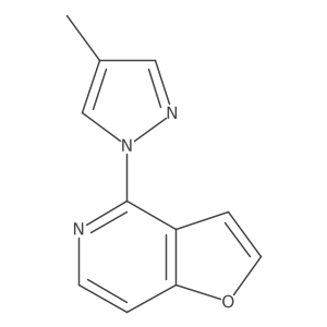 4-(4-Methylpyrazol-1-yl)furo[3,2-c]pyridine结构式