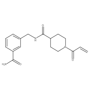 N-[(3-carbamoylphenyl)methyl]-1-(prop-2-enoyl)piperidine-4-carboxamide结构式