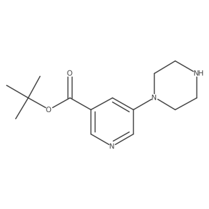 5-Piperazin-1-yl-nicotinic acid tert-butyl ester结构式